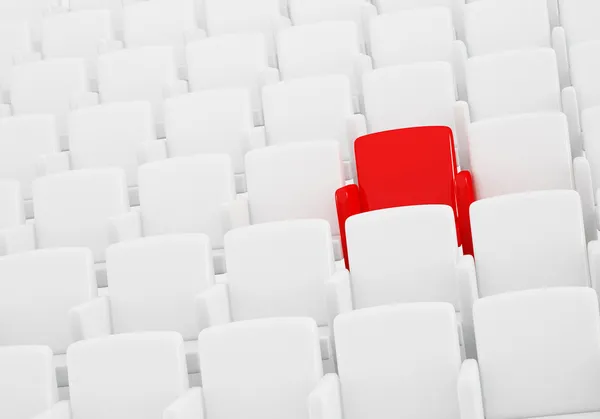 The auditorium with one reserved seat — Stock Photo, Image