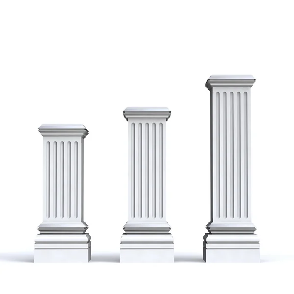 Three pedestals — Stock Photo, Image
