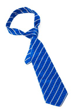 Blue striped necktie clipart