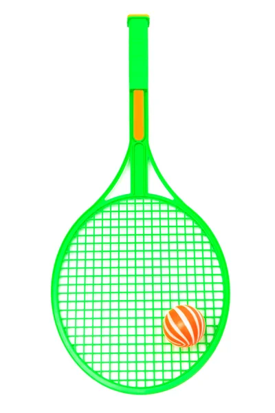 Racket and ball — Stock Photo, Image