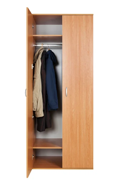 Wardrobe with clothes — Stock Photo, Image