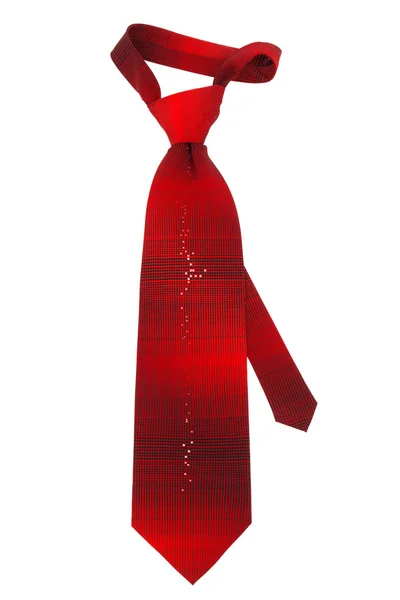Gravata listrada escarlate — Fotografia de Stock