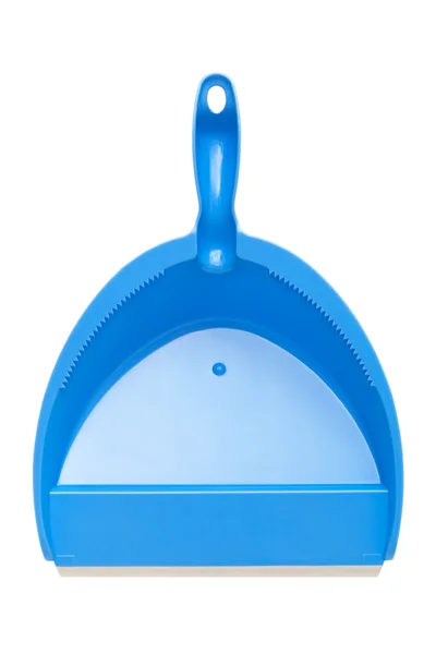 Blue plastic dustpan — Stock Photo, Image