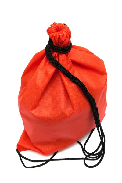 Rode zak met zwart touw — Stockfoto