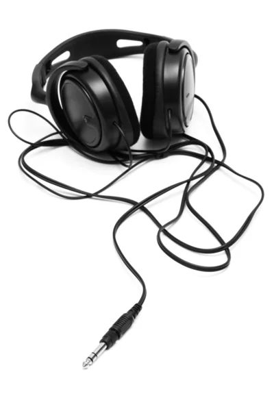 Headphones pretos modernos — Fotografia de Stock