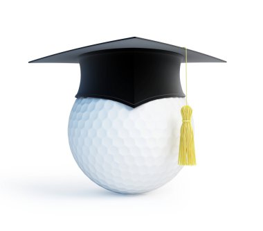 Golf school graduation cap clipart