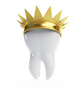 Tooth gold crown clipart