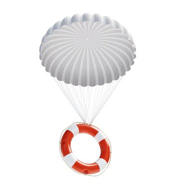 Life Buoy at parachute clipart