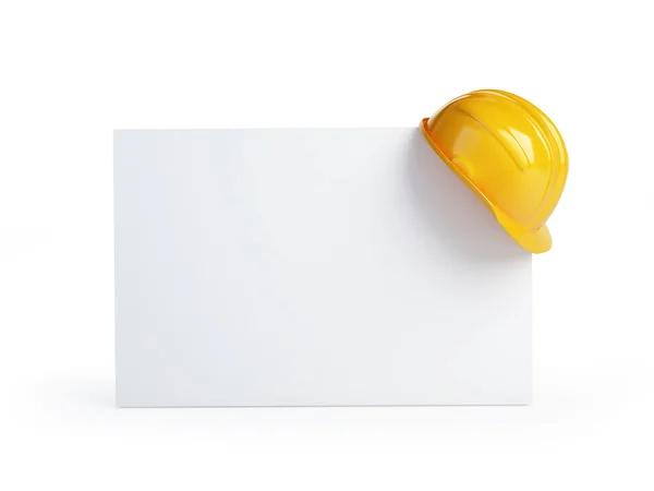Capacete de construção em branco — Fotografia de Stock