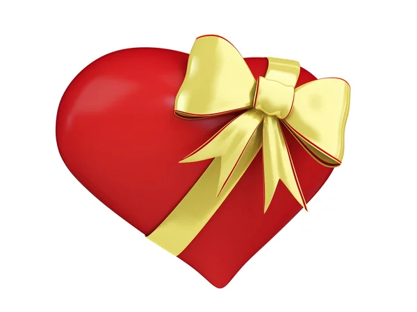 Heart of the golden bow — Stock Photo, Image