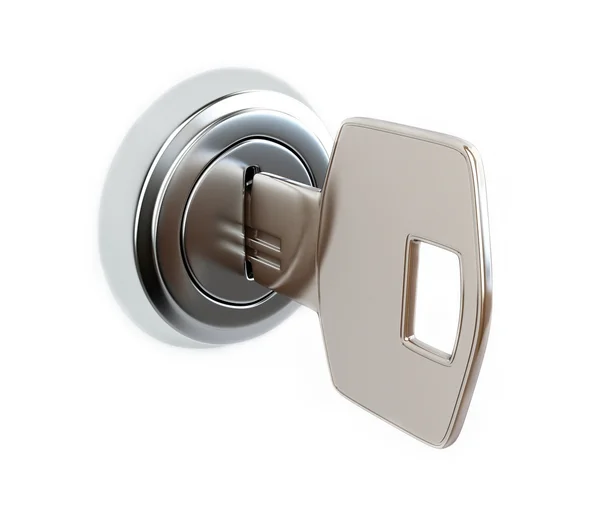 Key in the keyhole — Stock Photo, Image