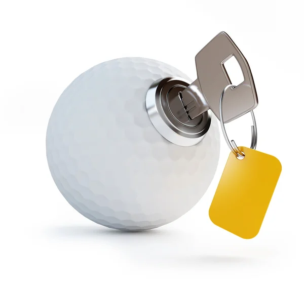 Golf piłka klucz — Zdjęcie stockowe