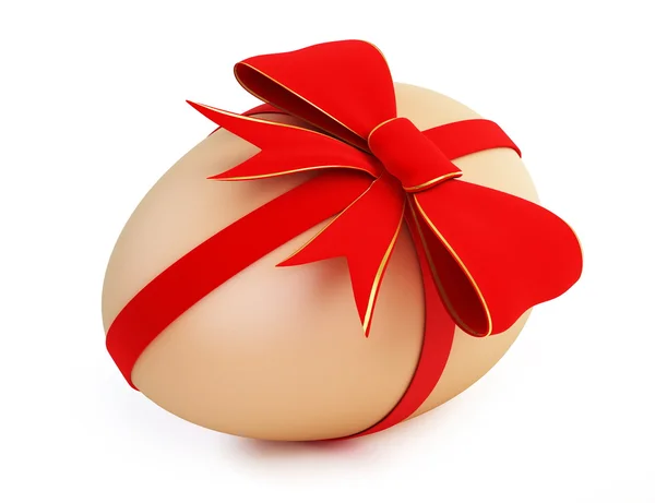 Easter egg with bow — Stock Photo, Image
