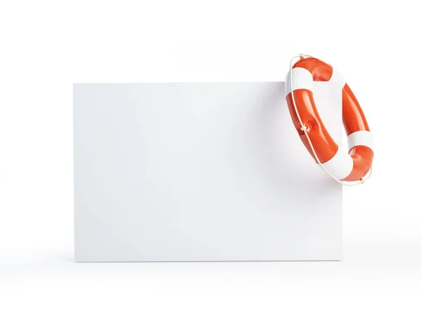 Cinturón salvavidas blanco — Foto de Stock