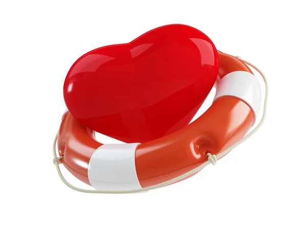 Life Buoy for the heart — Stock Photo, Image