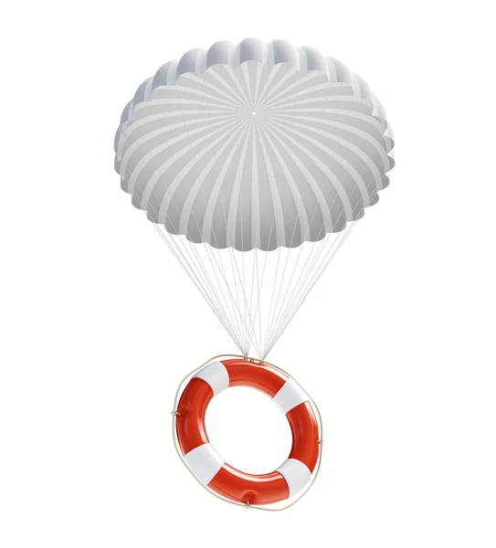 Leven boei op parachute — Stockfoto