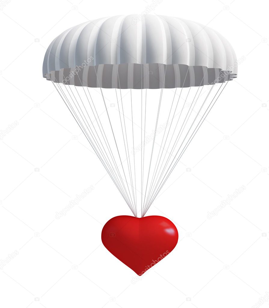 Heart at parachute