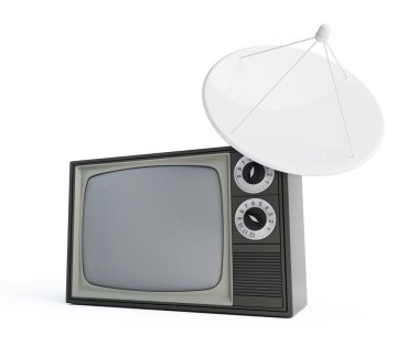 Tv parabolic antenna clipart