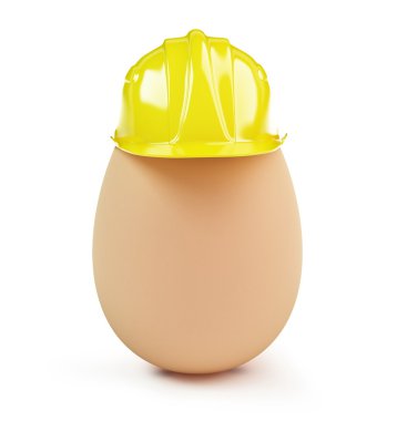 Egg construction helmet clipart