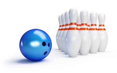 Skittles and bowling ball clipart