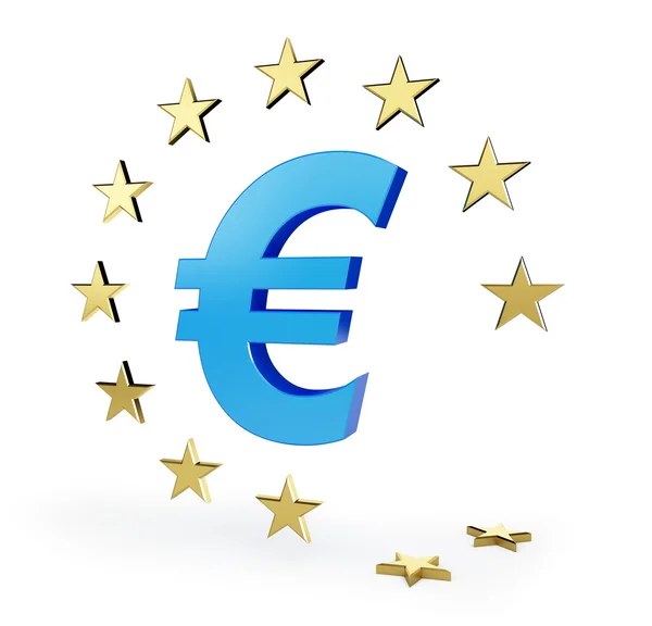 European union sign star dropped — Stock Photo, Image