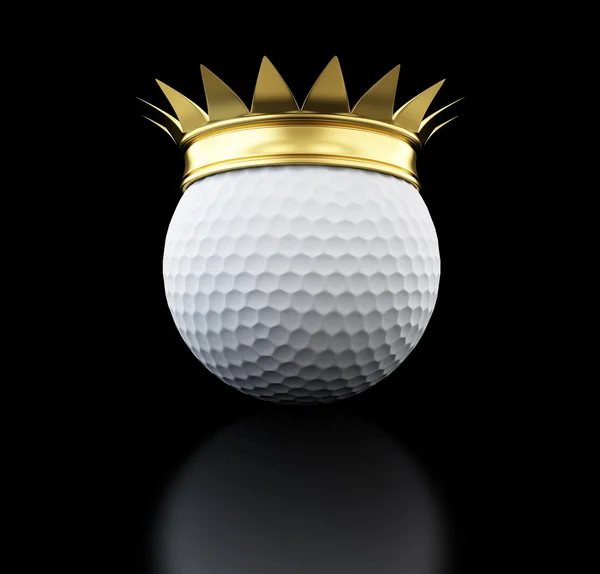 Bola de golf cultivada oro — Foto de Stock