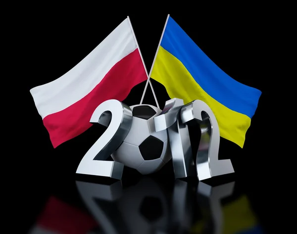Europa en el fútbol 2012 Ucrania y Polonia — Foto de Stock