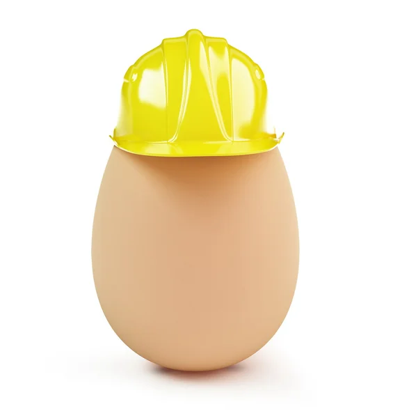 Yumurta inşaat kask — Stok fotoğraf
