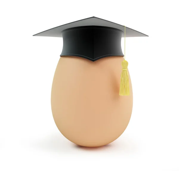 Egg graduation cap — Stock Photo, Image