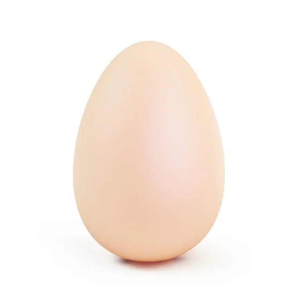 Gros plan d'un œuf sur fond blanc — Photo
