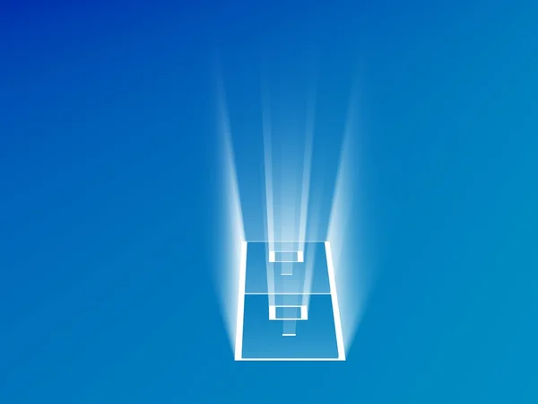 Leuchtendes Symbol des Archiv-Box auf blauem Hintergrund — Stockfoto