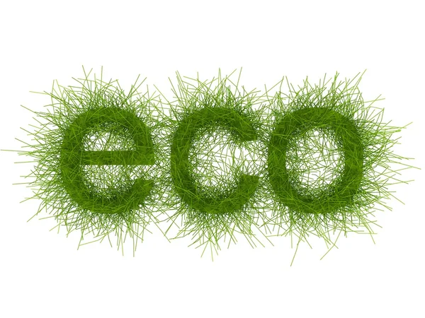 Eco-stijl gras brieven — Stockfoto