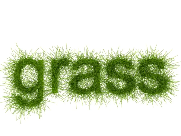Eko-tarzı çim harfler — Stok fotoğraf
