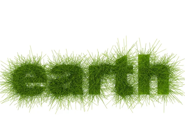 Eco-stil gräs bokstäver — Stockfoto