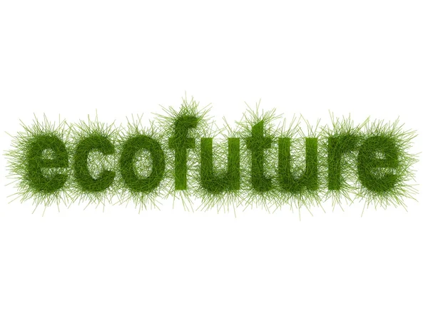 Eco-stijl gras brieven — Stockfoto