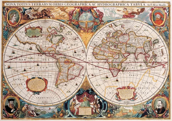 Hochwertige antike Landkarte - henricus hondius, 1630 — Stockfoto