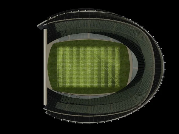 Estrutura do Estádio com Campo de Futebol — Fotografia de Stock