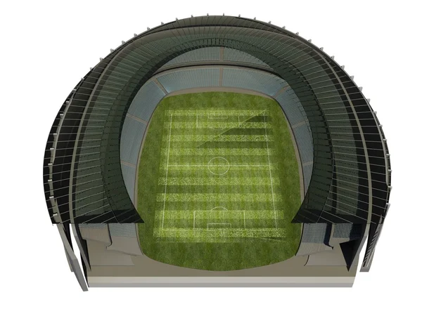 Structure du stade avec terrain de football — Photo