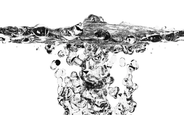 Salpicadura de agua dulce sobre blanco — Foto de Stock