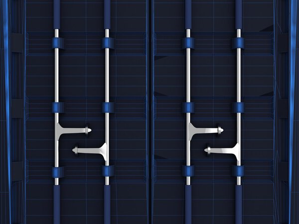 Грузовые контейнеры изолированы на белом фоне
