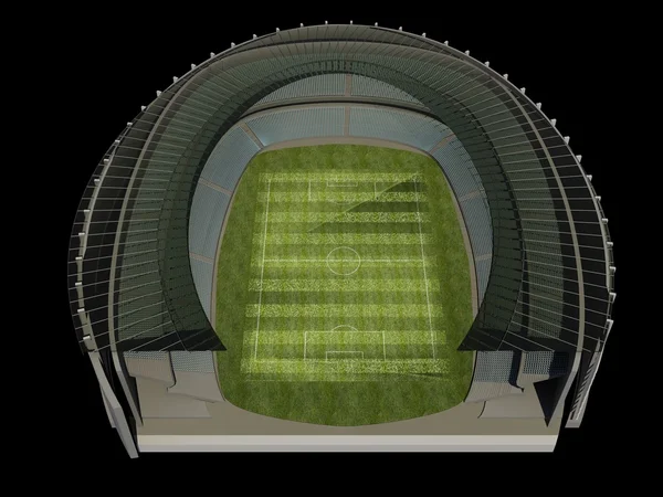 Futbol sahası ile stadyum yapısı — Stok fotoğraf