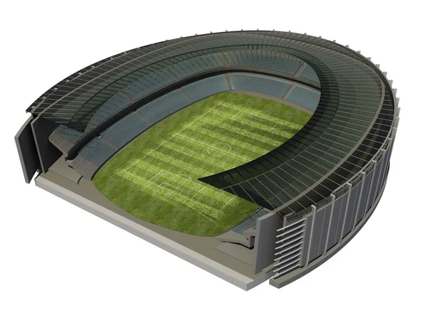 Δομή του σταδίου με γήπεδο ποδοσφαίρου — Φωτογραφία Αρχείου