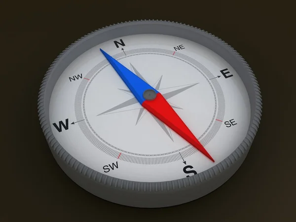 Stock image Compass on dark background - 3d Object Series