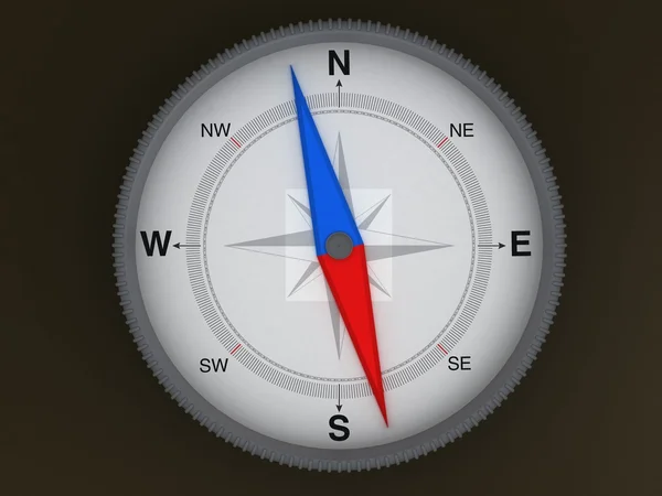 stock image Compass on dark background - 3d Object Series