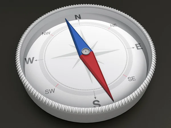 stock image Compass on dark background - 3d Object Series