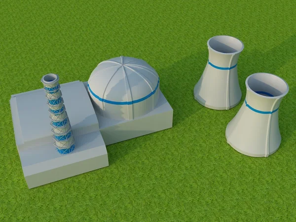 Centrale nucléaire - Computer Art Série 3D — Photo