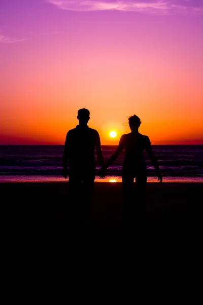 Para w zachód słońca — Zdjęcie stockowe