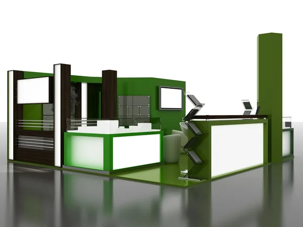 Exhibition Stand Interior Sample - Interiors Series . 3D — Stock Photo, Image