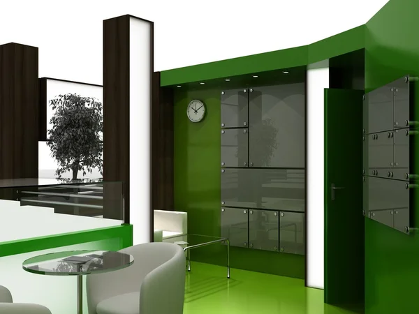 Výstavní stojanové interiéru vzorek - interiéry série. 3D — Stock fotografie