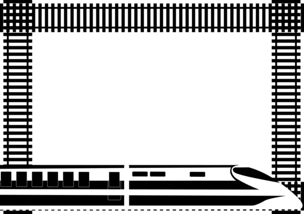 Personenvervoer per spoor — Stockvector